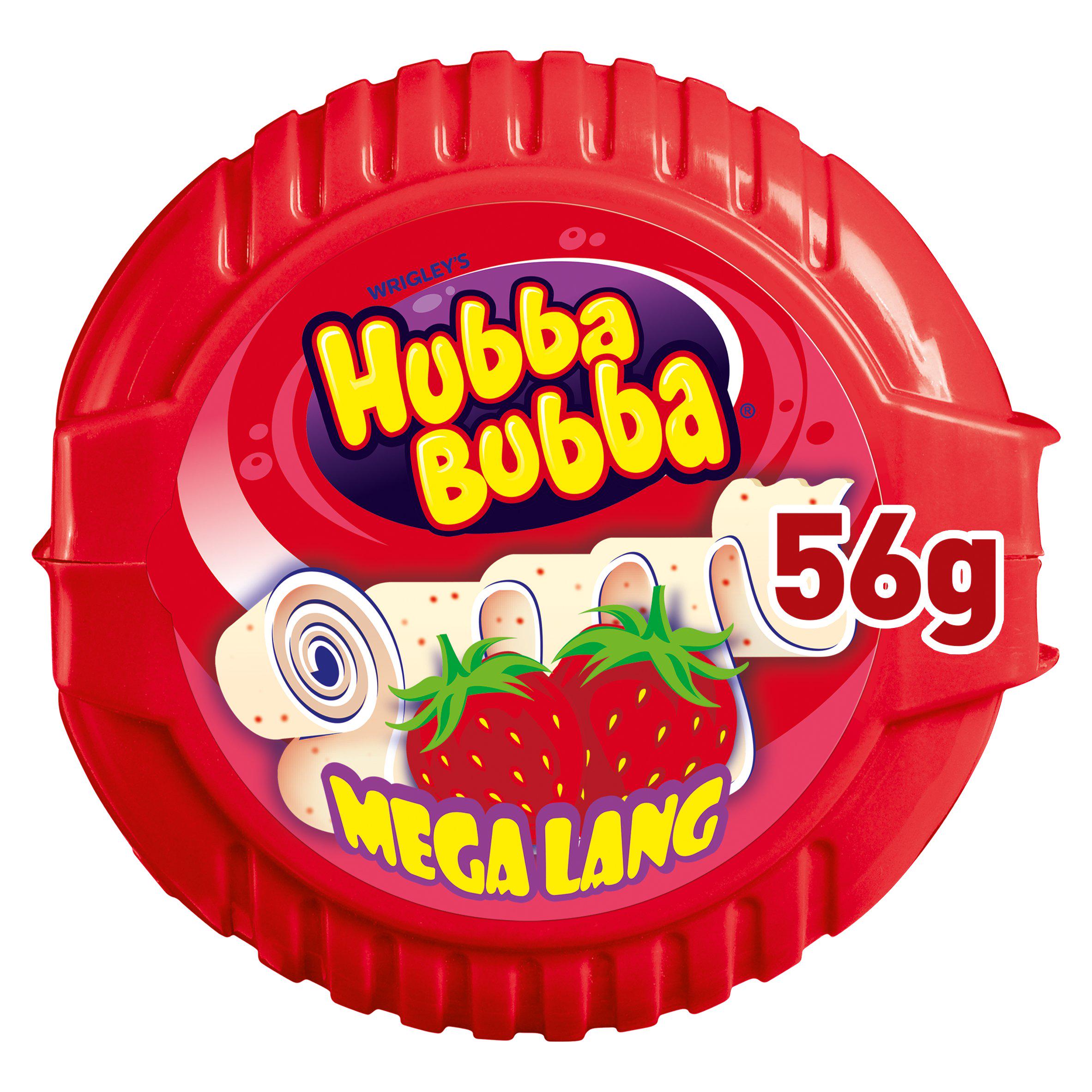 Hubba Bubba Snappy Strawberry Bubblegum Mega Long Tape 56g - Out of Date